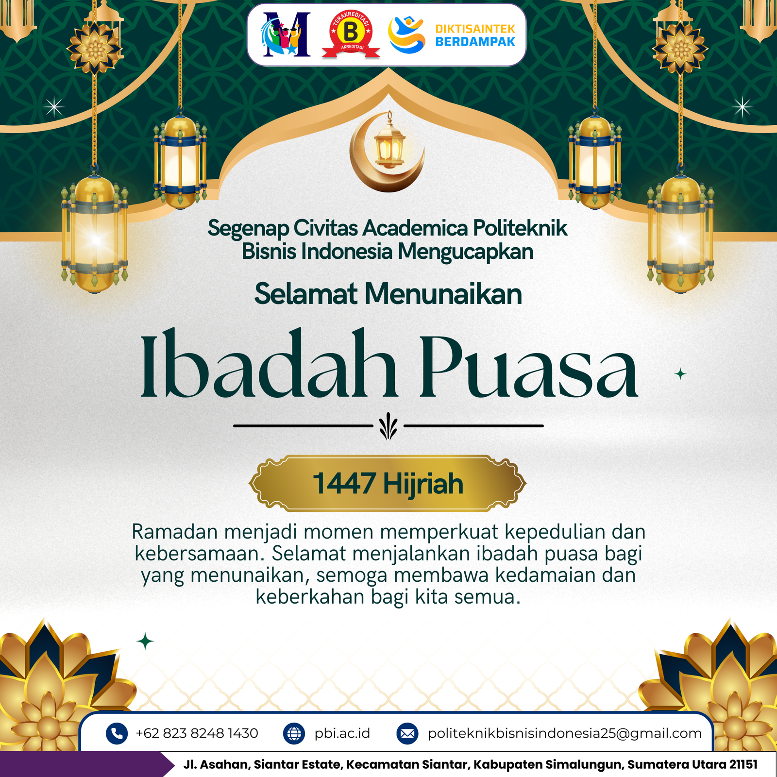 Selamat Menunaikan Ibadah Puasa 1447 Hijriah